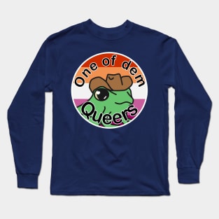 Pride Frog with a cowboy hat- lesbian Long Sleeve T-Shirt